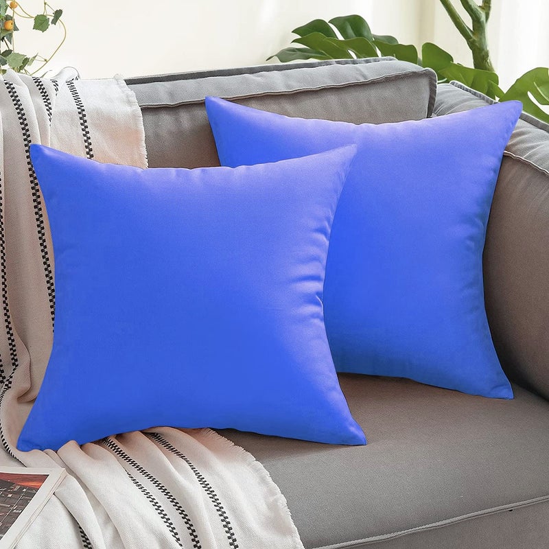 VAKADO Outdoor Waterproof Throw Pillow Covers 16X16 Set of 2 Decorative Blue Patio Furniture Cushion Cases Outside Decor for Couch Garden Bench Porch Turquoise - Image 3